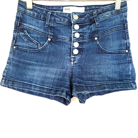 RSQ Pants - RSQ Newport High Rise Jean Shorts Size 5 High Waist Button Front NWOT